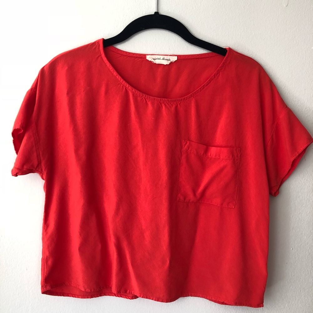 Coral Crop Blouse